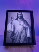 Obrazo-lampka Święty obraz podświetlany jak lampka piękny