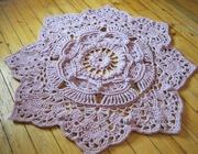 Dywan ze sznurka bawełnianego 150cm szydełkowy