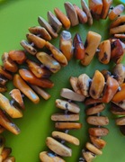 Korale naszyjnik bursztyn vintage PRL