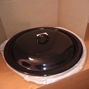 Pokrywa do garnka emaliowana 30 cm Czarna 