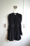 H&M Studio premium sukienka koszulowa czarna bufki S