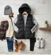 Kamizelka puchowa pikowana ciepła długa czarna 146