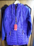 Bluza-kurtka damska z dresowymi rękawami LHD fioletowa