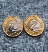  2 zł złote 2006 r Obiegowe. 2 sztuki Menniczych Monet PROSTO Z WORECZKA 