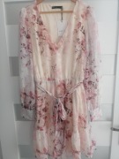 Sukienka Mohito 42 kwiaty zwiewna 