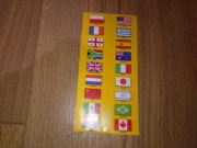 Flagi Państw naklejki znaczki 18 krajów