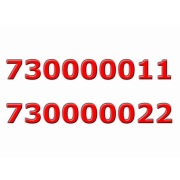 Złoty numer ___ 730000011 __ i __ 730000022 ___ Platynowy - 000