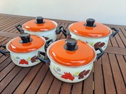 Garnki emaliowane zestaw