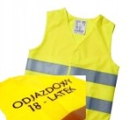 Kamizelka odblaskowa ze śmiesznym napisem
