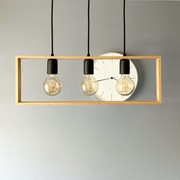 Lampa wisząca drewniana RAMKA60 z drewna dębowego