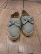 Espadryle na platformie szare 37