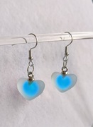 Kolczyki serca niebieskie