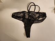 Czarne, seksowne stringi, rozm. M/L