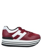 Hogan Maxi H222 Sneakers skórzane damskie sneakersy burgundowe 37 4 bordowe