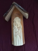 PAN JEZUS CHRYSTUS FRASOBLIWY, RZEŹBA DREWNIANA GÓRALSKA, WISŁA,30CM