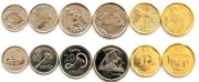 FIJI - SET OF 6 COINS 5 CENTS - 2 DOLLARS 2012 ANIMALS UNC