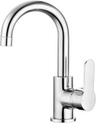 Nowoczesne chromowane mosiężne krany umywalkowe Funime