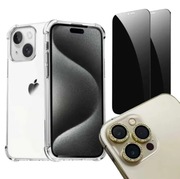 Zestaw Etui Iphone 15 Szkło aparat hartowane