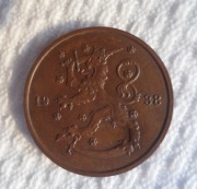 Finlandia Republika Suomi 10 penni penniä 1938 KM# 24 Ładny stan