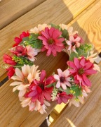 Wiosenny wianek na świece - oplot wiosenny