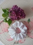 Gumka do włosów, scrunchie, frotka, handmade,biała