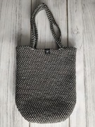 Torba shopperka szara handemade 