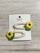 Spinki do włosów szydełkowe kwiatki handmade