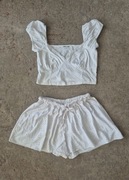 Komplet damski letni ażurowy top i spódnico-spodenki  Asos r. M