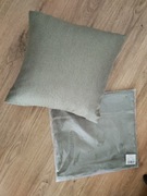 Dwie poszewki na poduszki 40x40 oliwkowa jodełka