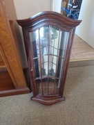 Stylowa witryna / szafka wisząca – vintage, drewno, szkło