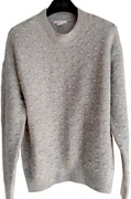 H&M ciepły klasyczny sweter pulower 36 S 38 M popiel z wełną