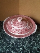 Waza misa z pokrywką angielska porcelana Staffordshire