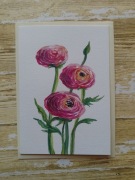 Kartka ręcznie malowana z jaskrami