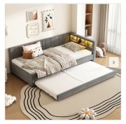 Nowa sofa rozkładana młodzieżowa 90x200 z lampką led