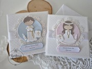 Zaproszenia komunijne na komunię Pierwsza Komunia koperta złote napisy