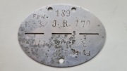 nieśmiertelnik - 3./ J. R. 170.  /  Frw.189