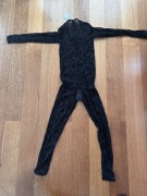 Kombinezon damski przeźroczysty z otworem Obsessive czarny nowy cat suit