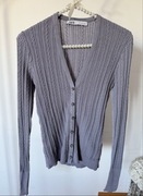 ZARA sweter pleciony warkocze guziki zdobienia M
