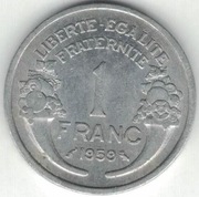 Francja Republika 1 frank franc 1959 nr 2