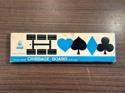 CRIBBAGE BOARD drewniana gra w pudełku Made in Hong Kong