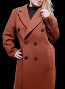 Nowy płaszcz wełna wełniany 46 XXXL