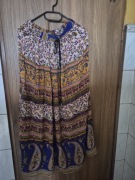 Spódnica damska uniwersalna boho wzorzysta nowa bez metki