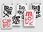 Plakat typograficzny różne rodzaje prezent