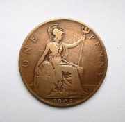 1 Pens 1908 r.  Anglia