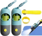 Etui pojemnik dozownik na worki na odchody psa z latarką 2 szt. 