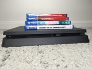 PS4 Slim 500GB CUH-2216A + 4 gry + kable