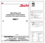 Schaffer 6680TService Manual Instrukcja obsługi, operatorsko serwisowa