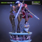 Figurka druk 3D żywica 12K " Rumi , Mira and Zoey - F1181 " - 225 mm