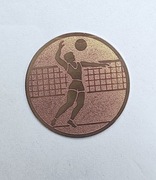 Wklejka emblemat do medalu siatkówka fi 25 mm brąz