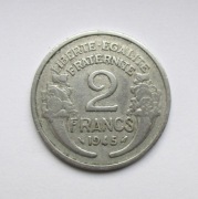 2 Franki 1945 r.  Francja 